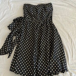 BCBG MaxAzria Black Polka Dot Dress Size XXS New